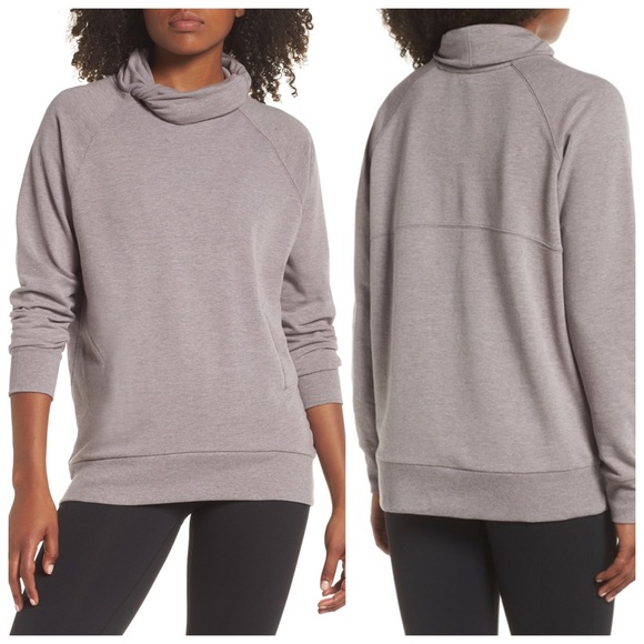 Zella Tops - SALE Zella Grey Cowl Neck Pullover Sweatshirt